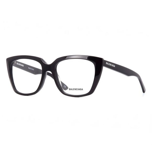 NWT BALENCIAGA EYEGLASSES WOMEN BLACK SQUARE EYEWEAR - Picture 1 of 3